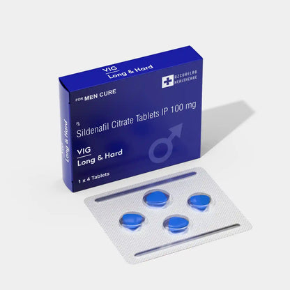 Vig Long &amp; Hard | Pack of 15 | 60 Tablets