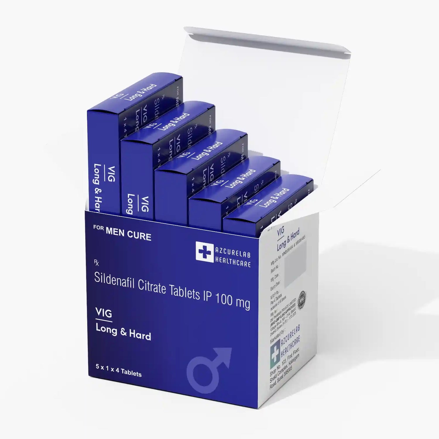 Vig Long &amp; Hard | Pack of 15 | 60 Tablets